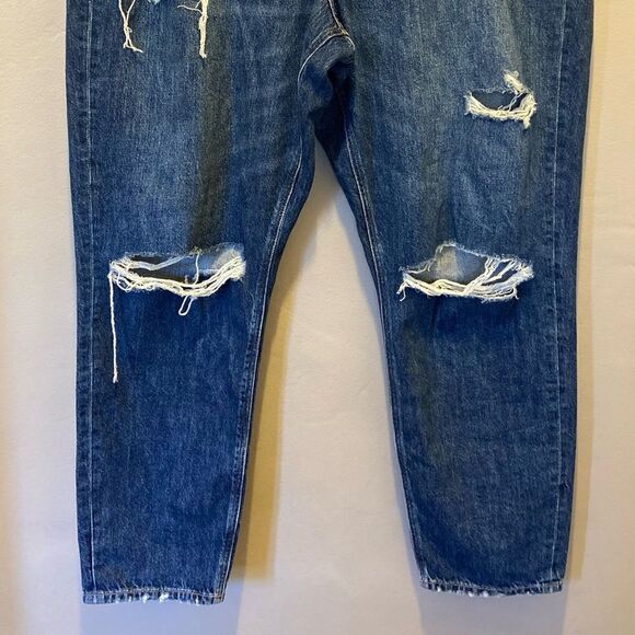 American Eagle BWT Comfort Stretch Waistband Mom Jean Distressed 35W 20 Long - Picture 5 of 9